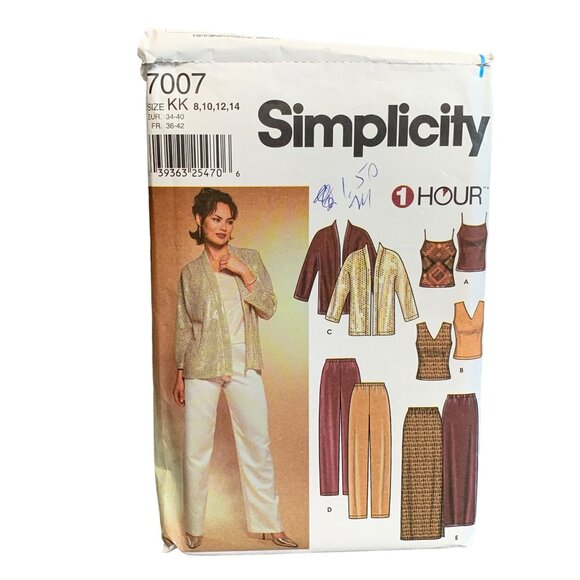 Simplicity Womens Sewing Pattern 7007 Jacket Top Pant Skirt Size 8-14 uncut - Picture 1 of 2